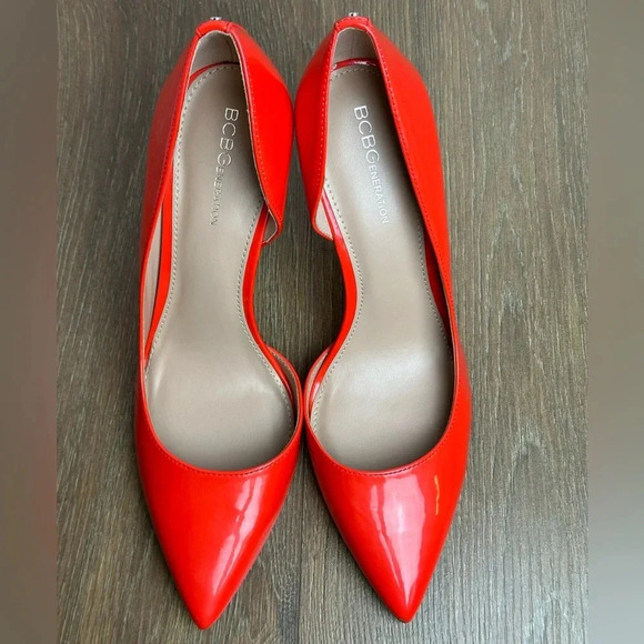 BCBGeneration Womens | Red Heels | Tomato | Lenny | Pointed Toe | NEW - Picture 2 of 6